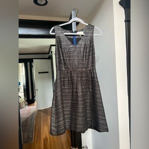 Moulinette Soeurs Anthropologie Shimmering Brown Tweed Dress, Size 6